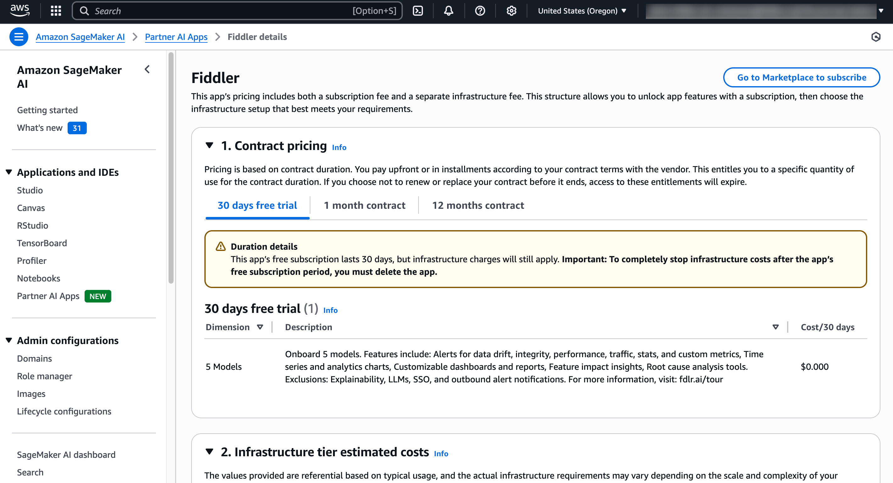 Fiddler Partner AI App detail page